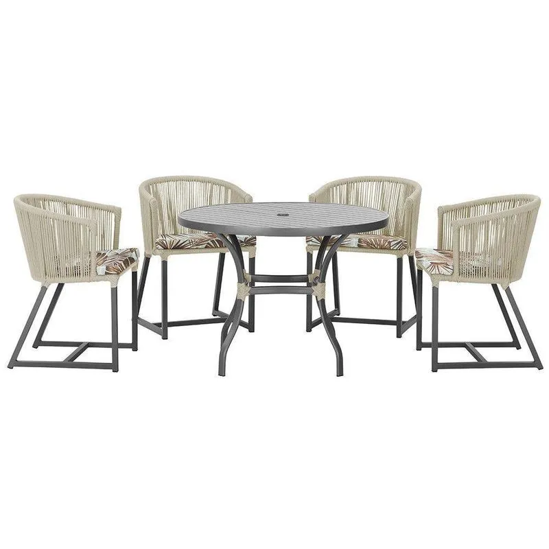 Mesa Com 4 Cadeiras E Noronha Estofado 6 Trama Rami