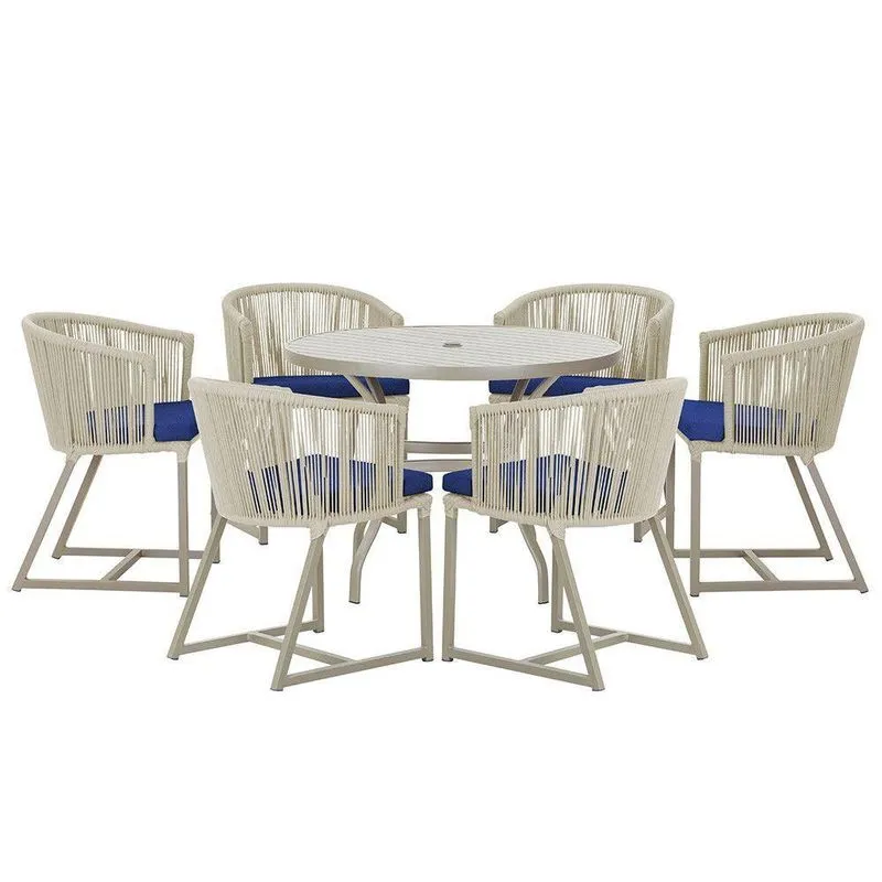 Mesa E 6 Cadeiras De Jantar Noronha Fendi E10 Trama Rami