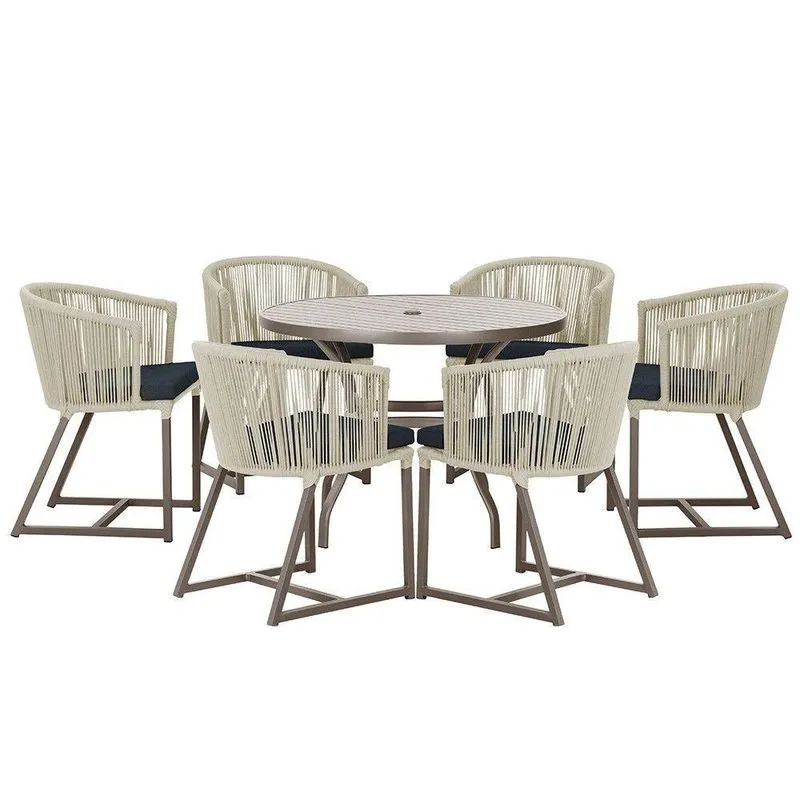 Mesa Com 6 Cadeiras De Jantar Noronha E12 Trama Original Rami
