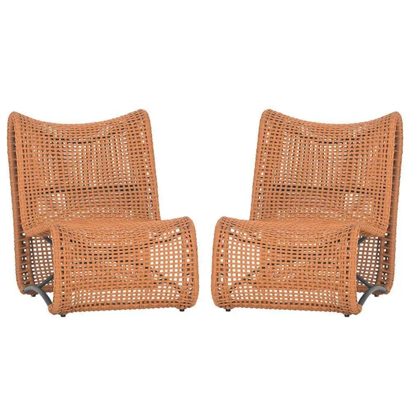 2 Cadeiras Poltronas Texas Corda Náutica Varanda Jardim Terra Cota