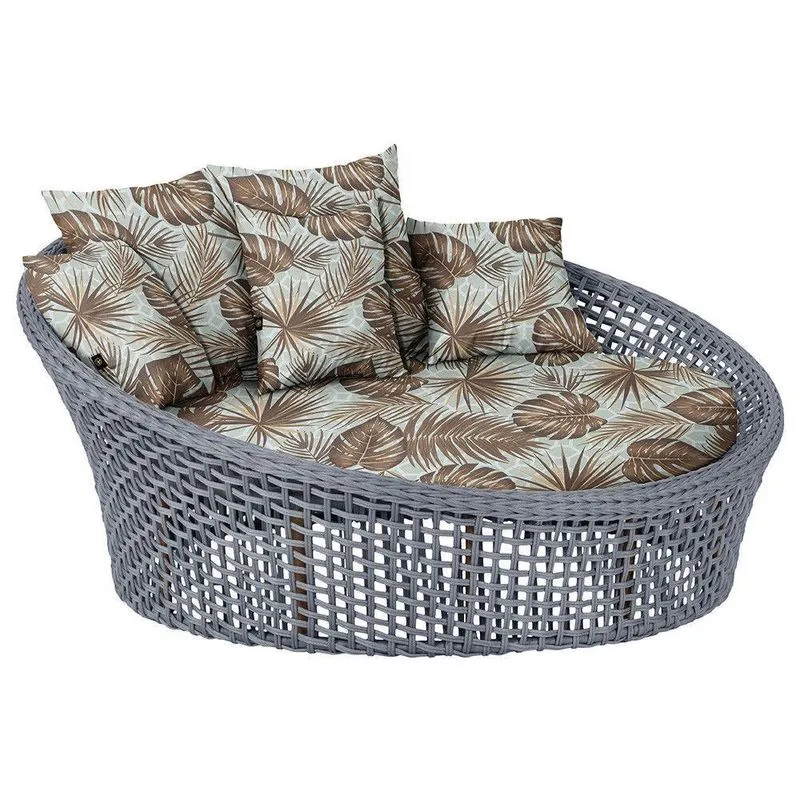 Chaise Hungria Pintura Marrom Corda Náutica E6 Trama Prata