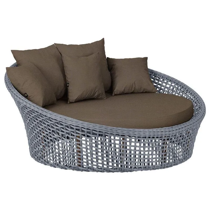 Chaise Hungria Pintura Marrom Corda Náutica E9 Trama Prata