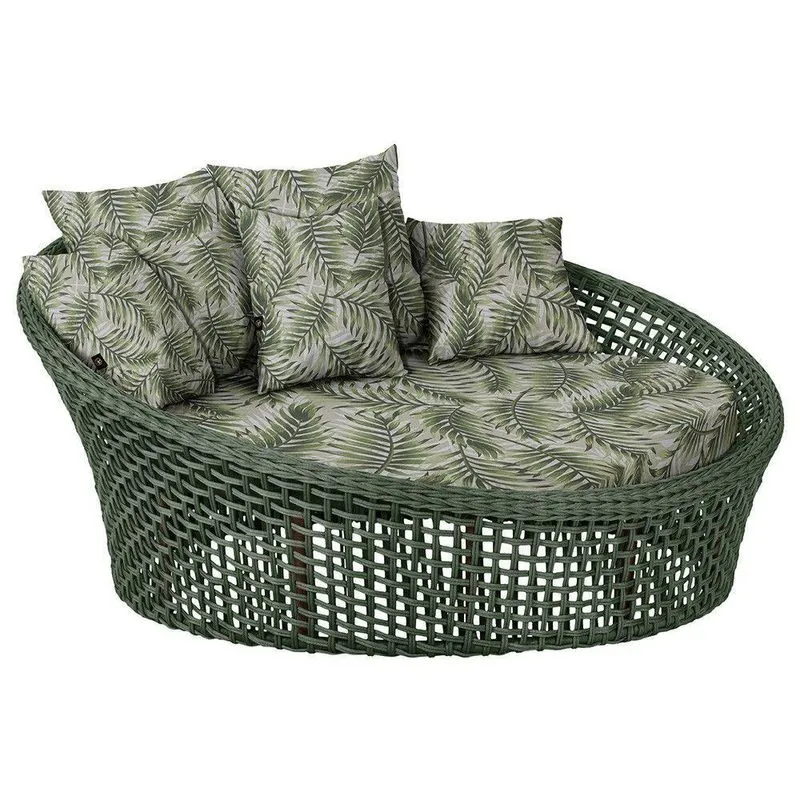 Chaise Hungria Pintura Marrom Corda Náutica E5 Trama Verde