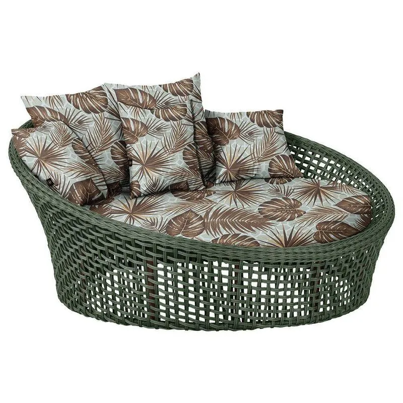 Chaise Hungria Pintura Marrom Corda Náutica E6 Trama Verde