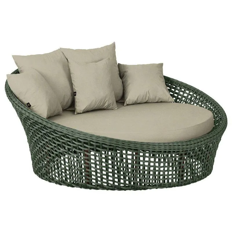 Chaise Hungria Pintura Marrom Corda Náutica E7 Trama Verde