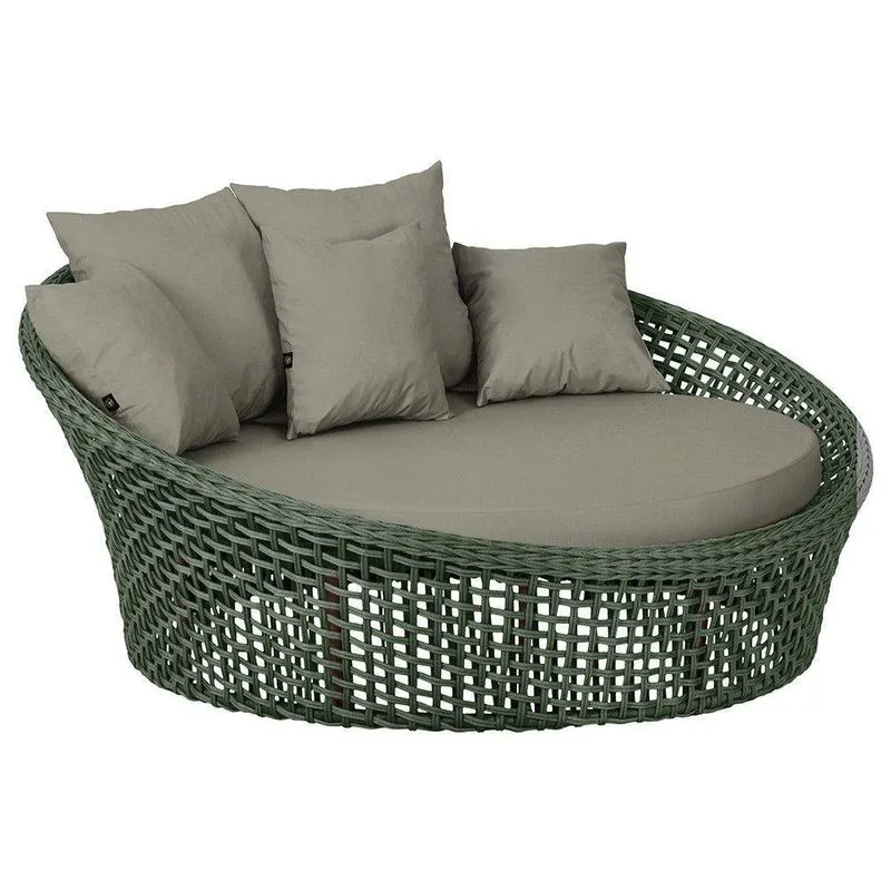 Chaise Hungria Pintura Marrom Corda Náutica E8 Trama Verde