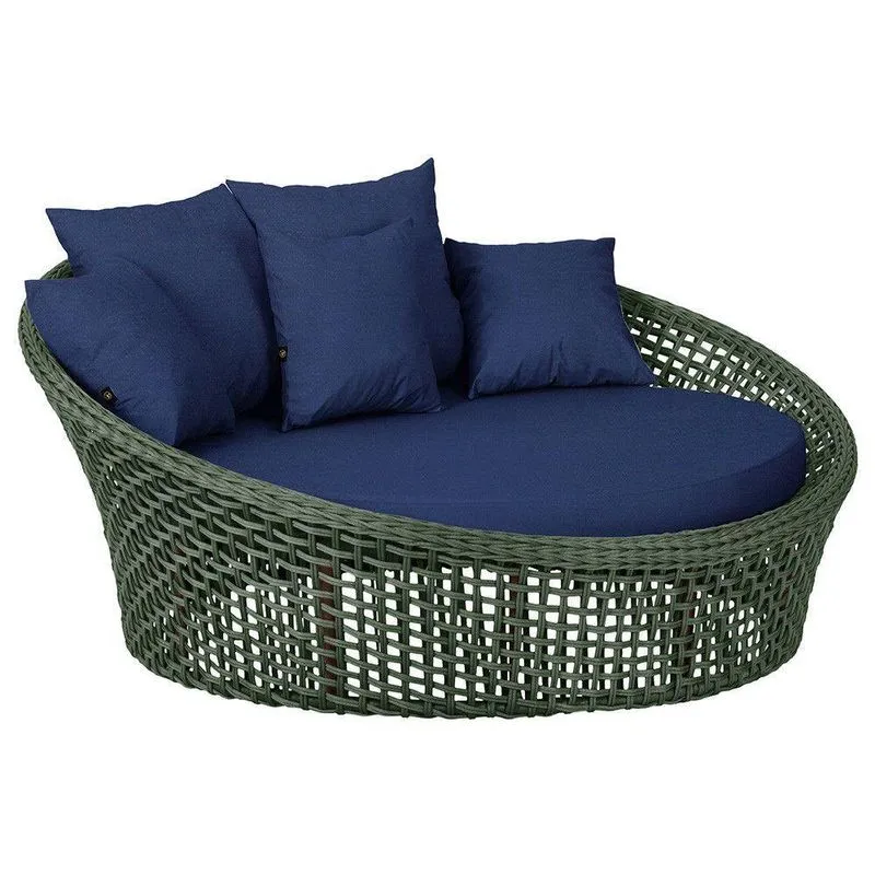 Chaise Hungria Pintura Marrom Corda Náutica E10 Trama Verde