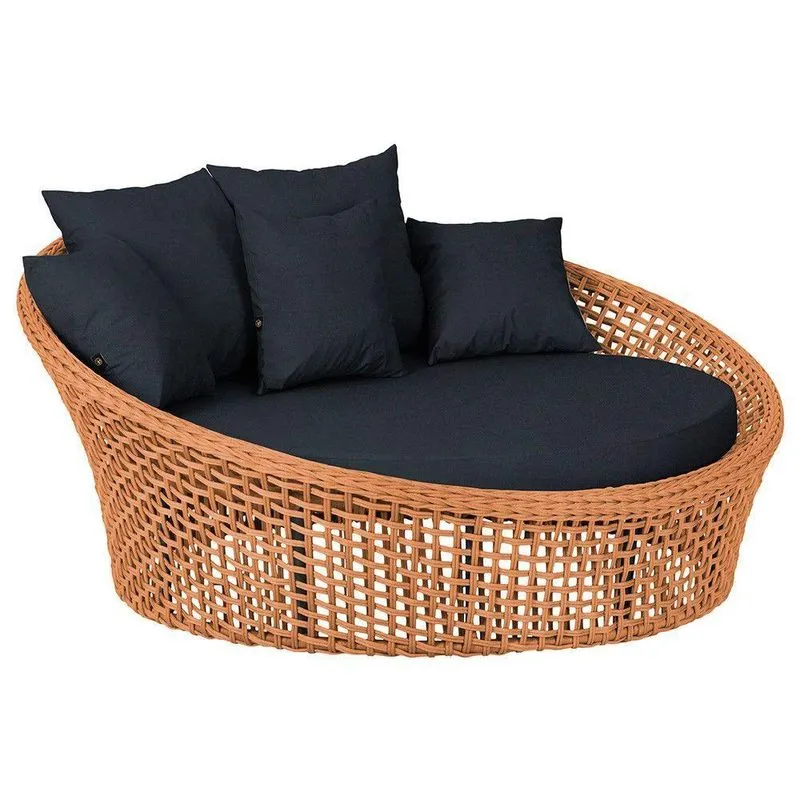 Chaise Hungria Pintura Preta Corda Náutica E12 Trama Terra Cota