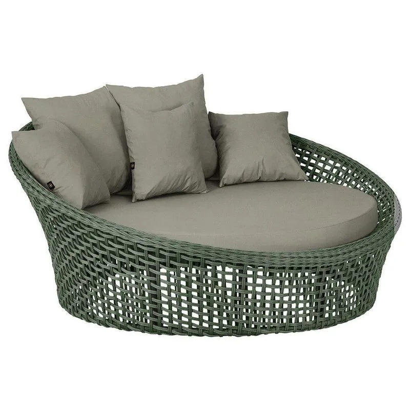 Chaise Hungria Pintura Preta Corda Náutica E8 Trama Original Verde