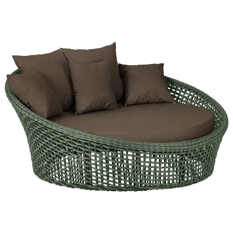 Chaise Hungria Pintura Preta Corda Náutica E9 Trama Original Verde