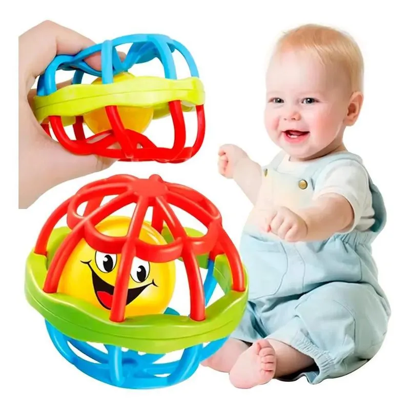 Brinquedo Bebê Chocalho Mordedor Flexível Macio Baby Ball Du