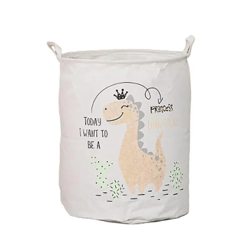 Cesto Multiuso Organizador De Brinquedos Dino Princess 40X50