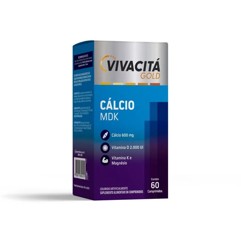 Cálcio Mdk Vivacitá Gold 60 Comprimidos