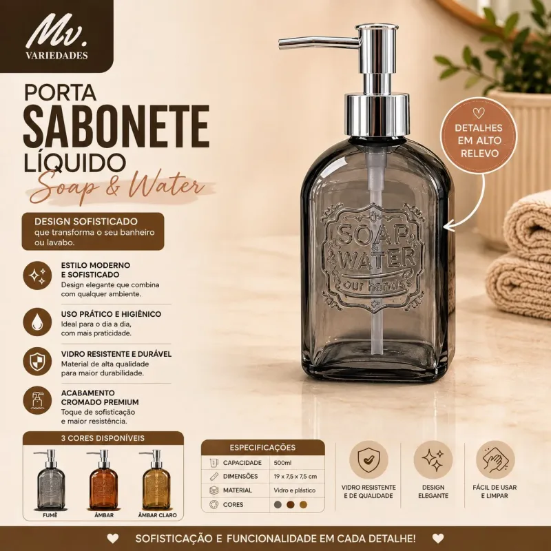 PORTA SABONETE LIQUIDO SOAP