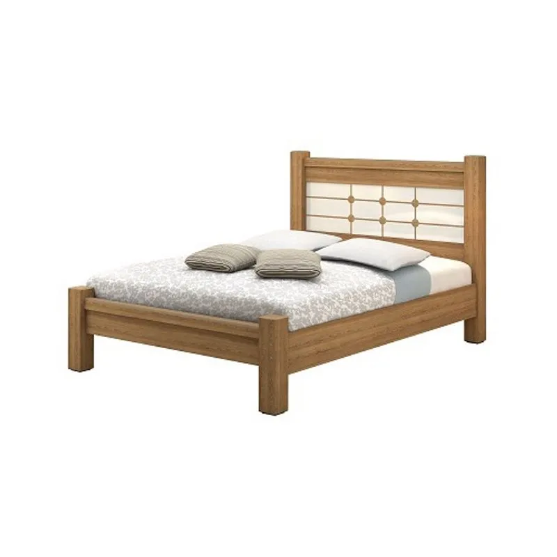 Cama De Casal Imperial 1.40 Freijó/Off White – Vitamov