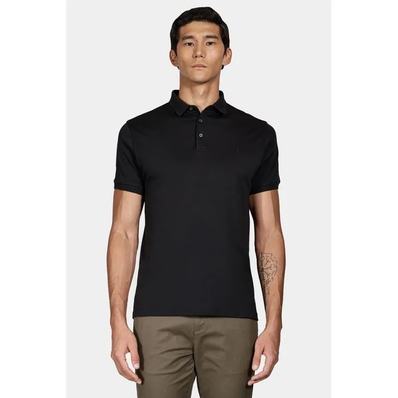 Polo Manga Curta Liquid Cotton Preto - XXG
