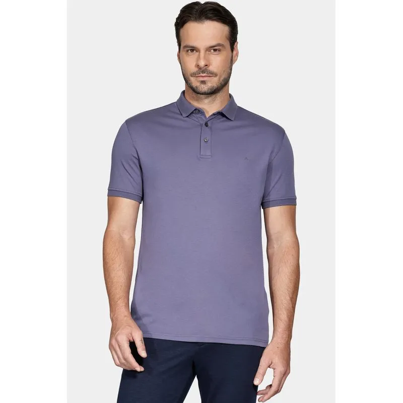 Polo Manga Curta Liquid Cotton Azul Indigo - M