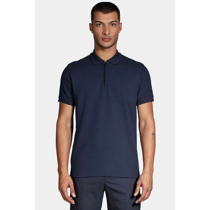 Polo Manga Curta Algodão Ottoman Azul Marinho - P