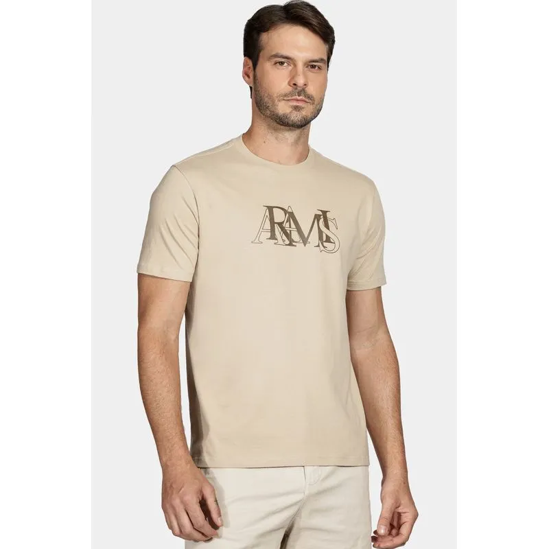 Camiseta Manga Curta Estampa Fusion Amendoa - XXG
