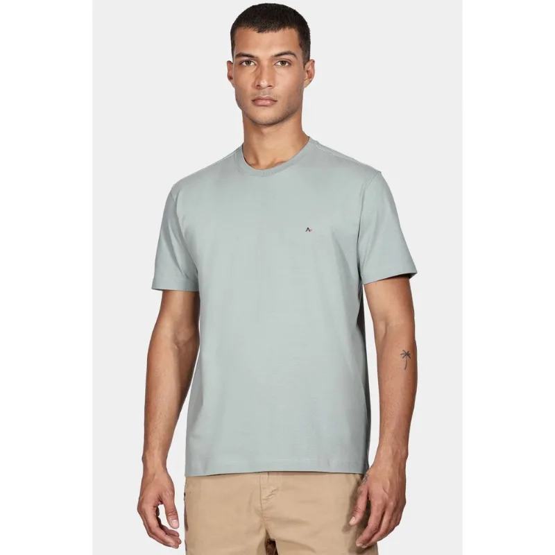 Camiseta Manga Curta Básica Verde Salvia - P