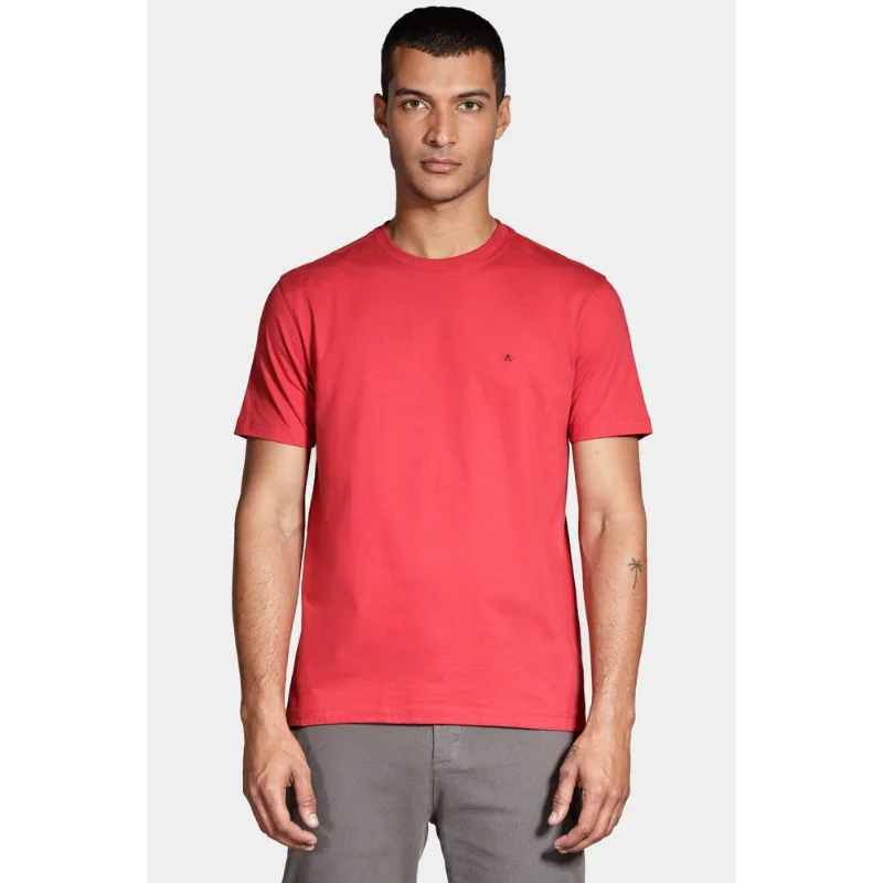 Camiseta Manga Curta Básica Vermelho Aramis - G
