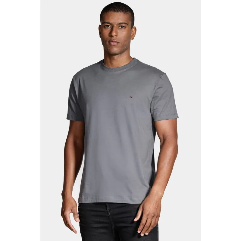 Camiseta Manga Curta Básica Cinza Grafite - GG