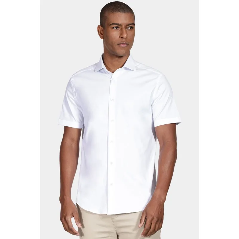 Camisa Slim Tricoline Com Stretch Branco - GG