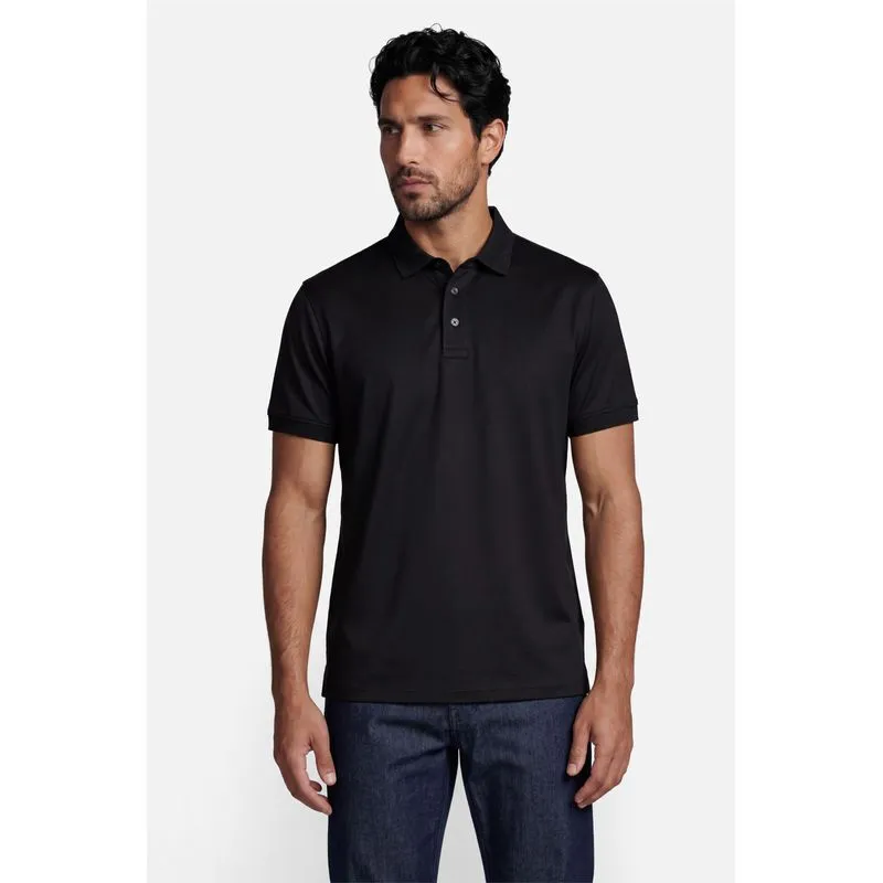 Polo Manga Curta A-70 Interlock Preto - M