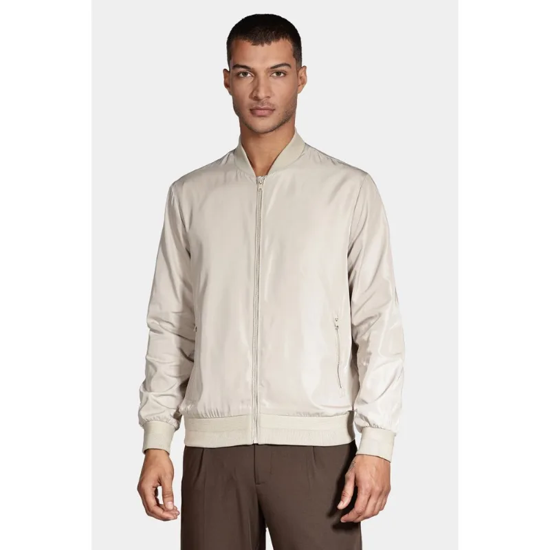 Jaqueta Bomber Nylon Liquid Repeller Cáqui - G