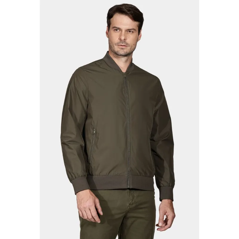 Jaqueta Bomber Nylon Verde Militar - M