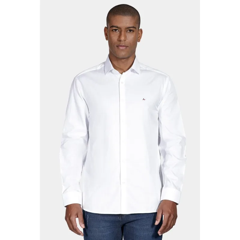 Camisa Regular Com Textura Branco - M