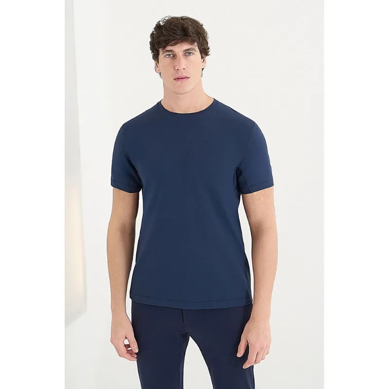 Camiseta Manga Curta Piquet Pima Tech Marinho - P