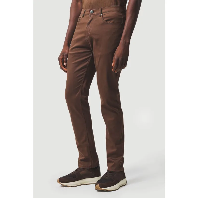 Calça 5 Pockets Slim Color Comfort Café - 46