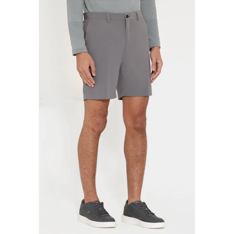 Bermuda Alfaiataria Tech Flex Slim Cinza Grafite - 48