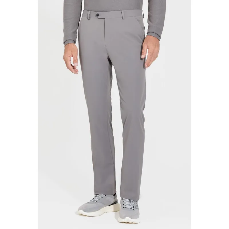 Calça Alfaiataria Tech Flex Slim Cinza Grafite - 48