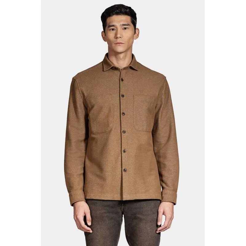 Camisa Manga Longa Move Overshirt Malha Sarjada Tabaco - G