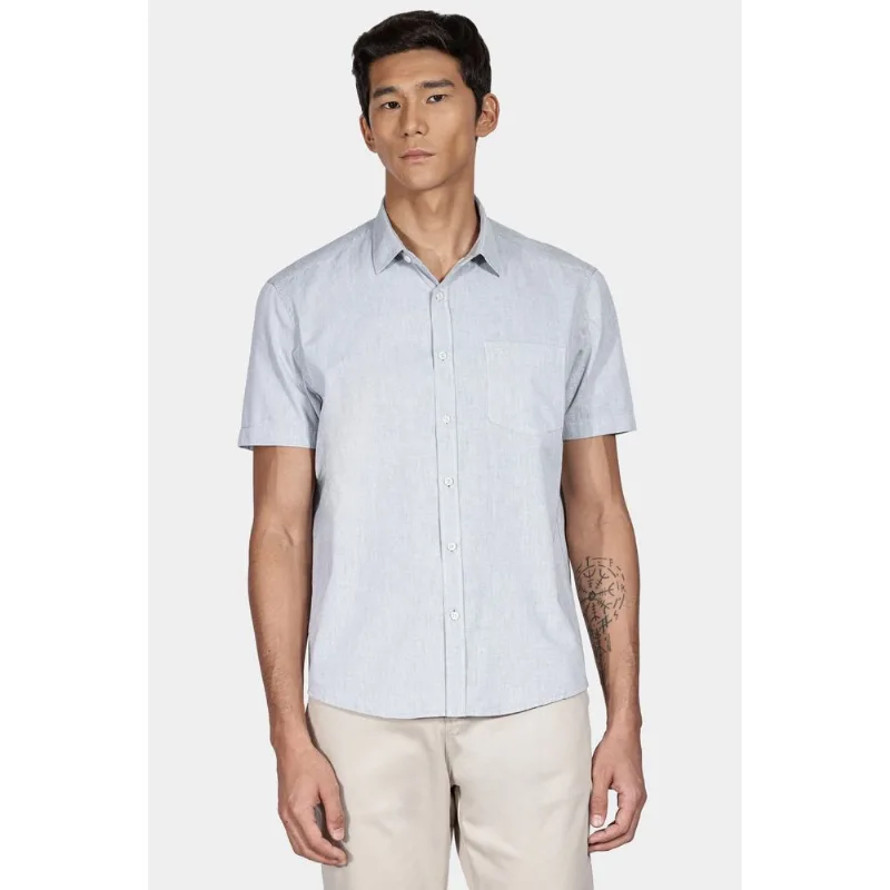 Camisa Manga Curta Regular Button-Down Lotte Com Bolso Verde Escuro - M