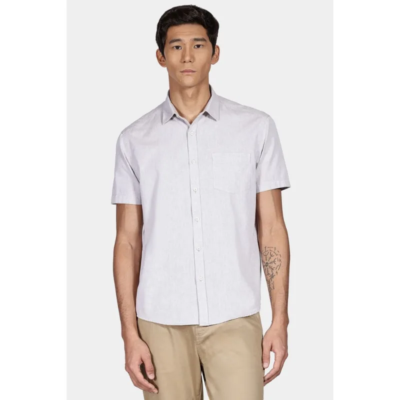 Camisa Manga Curta Regular Button-Down Lotte Com Bolso Cáqui - XGG