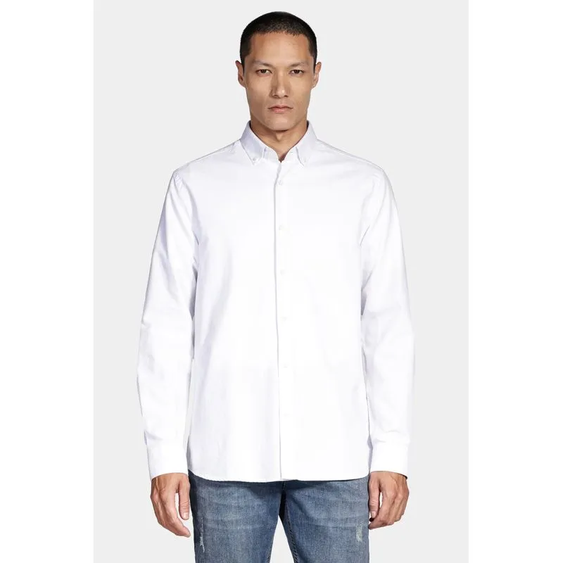 Camisa Manga Longa Oxford Button Down Planalto Branco Osso - G