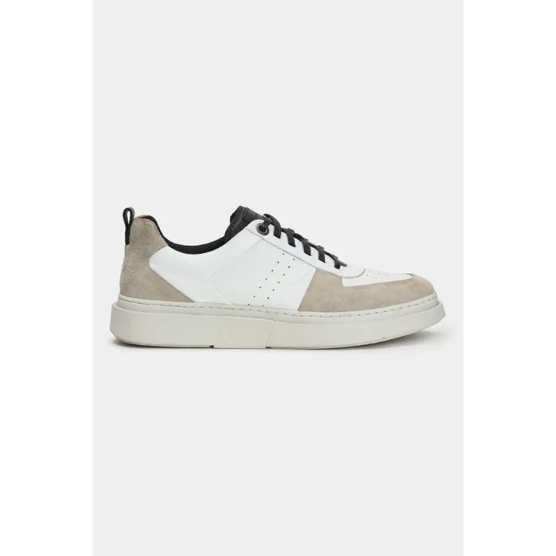 Tênis de Couro Dare Class Off White Com Preto - 42