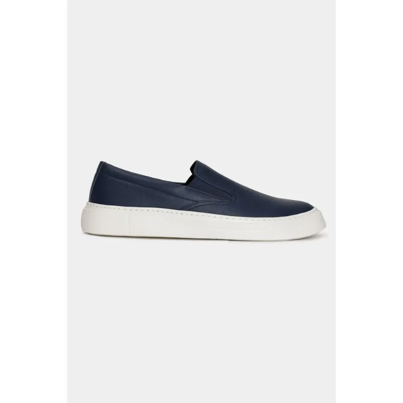 Tênis Couro Neat Slip On Marinho - 39