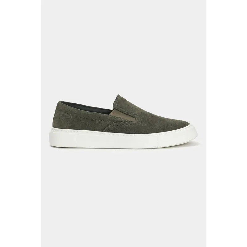 Tênis Slip On Camurça Aramis Verde Militar - 42