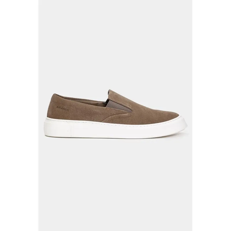 Tênis Slip On Camurça Aramis Cinza Médio - 43