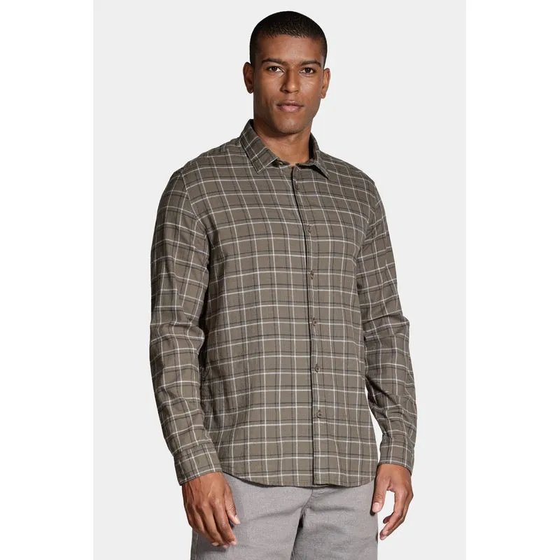 Camisa Manga Longa Slim Flamê Xadrez Verde/Marinho - M