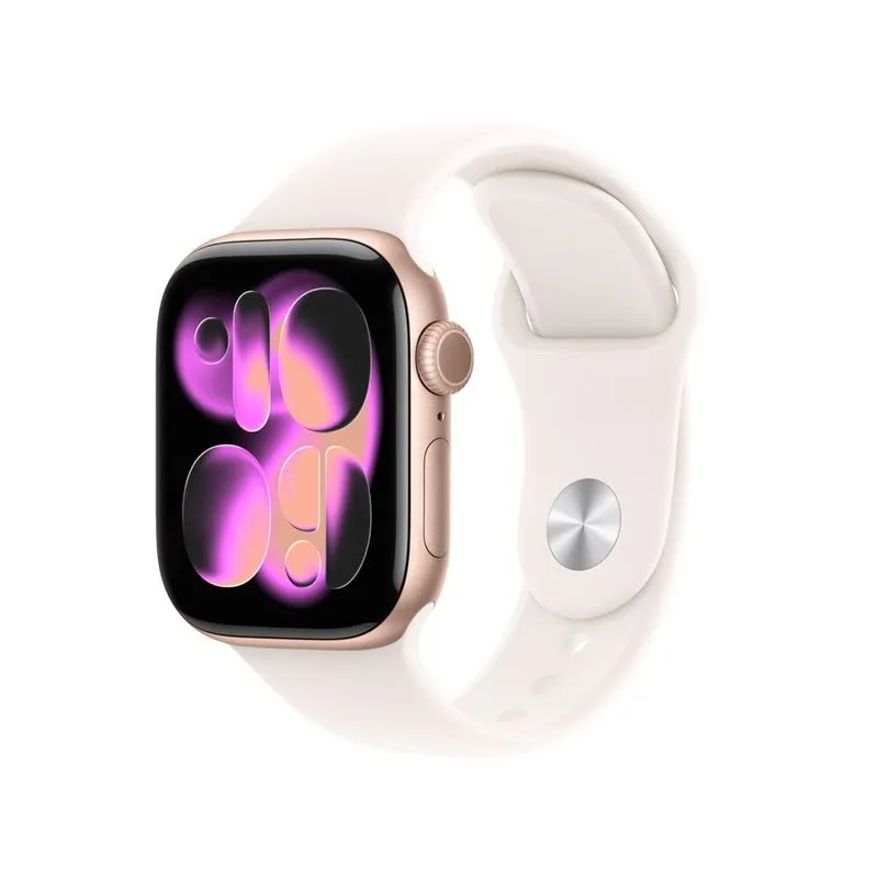 Apple Watch Series 11 (GPS + Cellular) 46 mm Ouro Rosa de Alumínio com Pulseira Esportiva Blush-clara