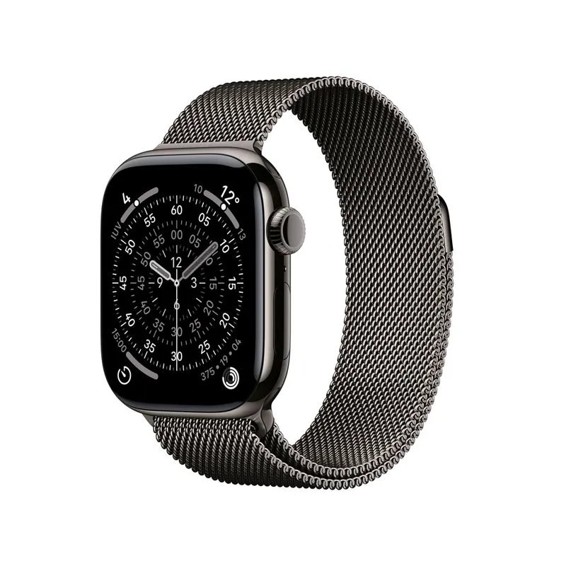 Apple Watch Series 11 (GPS + Cellular) 42 mm Caixa Ardósia de Titânio com Pulseira Milanês Ardósia