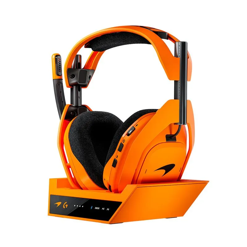 Headset Gamer Sem Fio Logitech G A50 X LIGHTSPEED com Base – Edição McLaren Racing