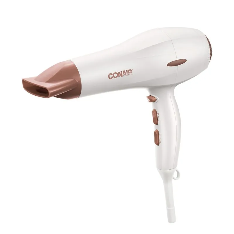 Secador de Cabelo Conair Double Ceramic com 02 Velocidades, 1900W e Difusor, Branco - 530BR