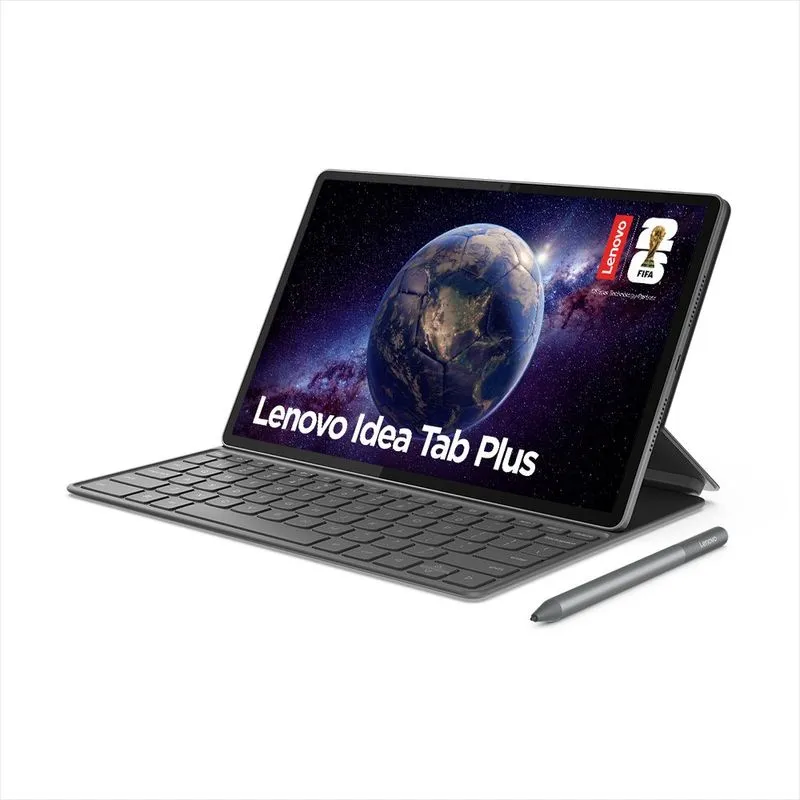 Tablet Lenovo Idea Tab Plus Cinza com 12.1", Wi-Fi, Octa Core, 8GB, 128GB, Caneta e Case com Teclado Integrado ZAG70943BR