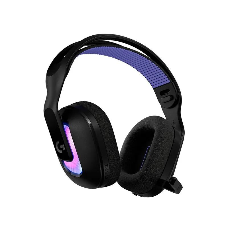 Headset Gamer Sem Fio G522 LIGHTSPEED RGB LIGHTSYNC Preto - Logitech - 981-001543